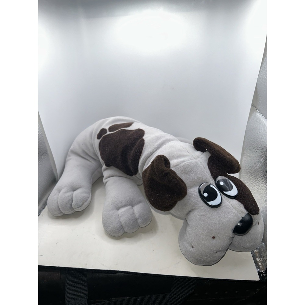 VTG Tonka Pound Puppy Gray Brown Spotted Hound Dog Large 18" Plush Stuffed Toy - Picture 2 of 8